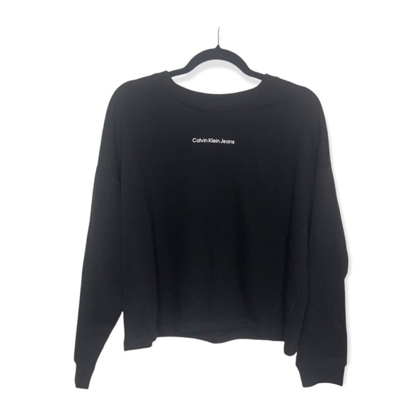 CALVIN KLEIN JEANS Black Sweatshirt L NWT - Picture 1 of 8